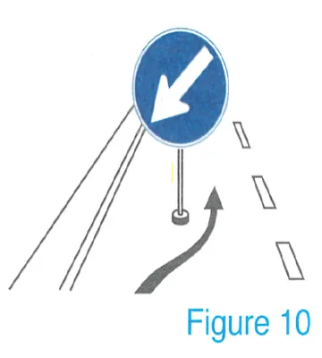 one-way / designated-direction sign