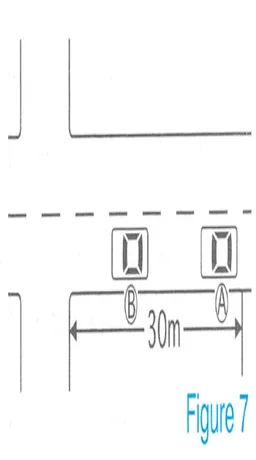 問題26の道路標識・交通状況の図